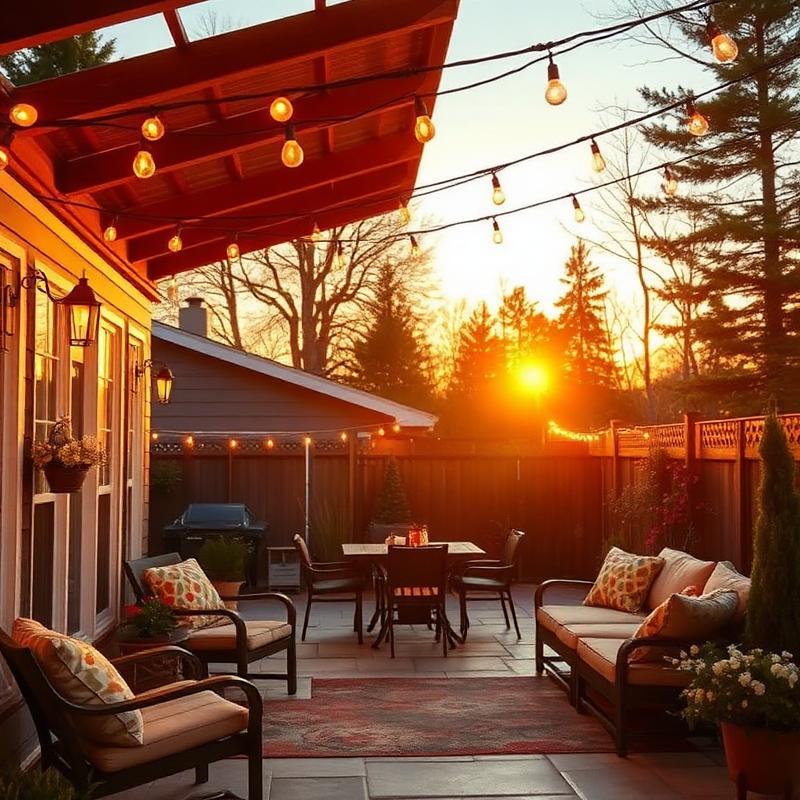 Hanging string lights